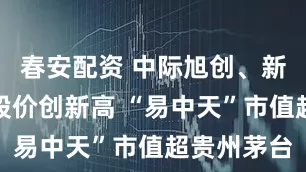 春安配资 中际旭创、新易盛盘中股价创新高 “易中天”市值超贵州茅台